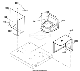 Air Handling Group Diagram and Parts List for 040496-02  Briggs and Stratton Generator